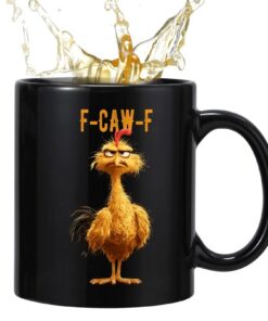 Humor Huhn Keramikbecher 350 ml - Lustiger Hahn Becher für Frauen & Männer