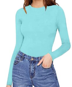 Sexy Langarm Bodysuit Sommer für Damen – bequem & Rundhalsausschnitt