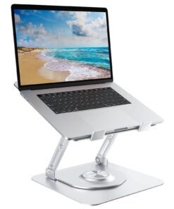 Epherie Höhenverstellbarer Laptop Ständer für Schreibtisch mit 360° drehbarem Basis und Belüftung
