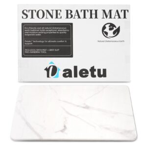 Daletu Schnelltrocknend Stone Duschvorleger, rutschfest Saugfähig für Badezimmerböden und Küchentheke - ideal für Badezi