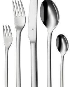 WMF Tavira Besteck Set 12 Personen, Hexagonal Edelstahl, spülmaschinengeeignet, ideal für Familien
