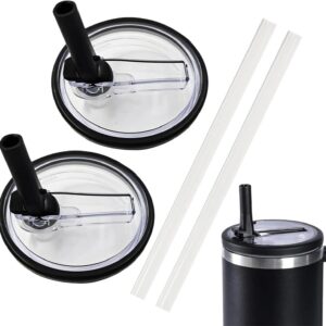 2 Stück Stanley Cup Deckel für 40oz Becher, Auslaufsichere Staubdichte Tumbler Abdeckungen, Stanley Cup Lid Schwarz | 2