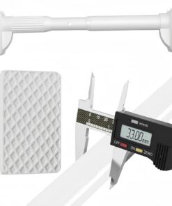 Teleskopstange Edelstahl 40,6 cm Duschvorhangstange Klemmstange schwarz
