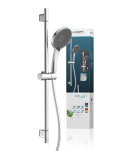 Schütte 64291 Capri Duschstange und Handbrause | 3-Fach verstellbarer Duschkopf für Dichers | perfect für Familien im Ba