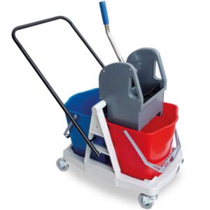 Profi BRB Reinigungswagen-Set für saubere Flure | 17-Liter-Reinigungseimer BRB-Wagenteam für professionelle Reinigung |