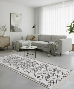 Teppich Läufer - Boho Kelim für Wohnzimmer - grandiös für Schlafzimmer, Küche und Flur - Größe: 60x180 cm Teppich Läuf