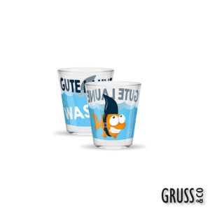 GRUSS&CO Schnapsglas "Gute Laune" - Gläser mit eleganter Silhouette für feiern und Entspannen - Suitable for Parties & C