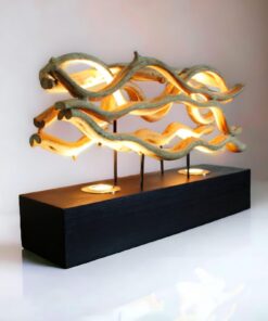 Kinaree Lianen Tischlampe CHUMPHON - 62 cm indirekte Beleuchtung aus Lianen Holz für Wohnzimmer