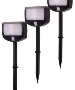 Northpoint LED Batterie Strahler Fluter Sicherheitsleuchte + Bewegungsmelder + Dämmerungssensor (Outdoor) - 3er Set mit