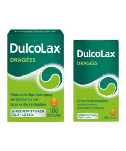 DulcoLax Dragées gegen Verstopfung | 40 + 100 Stk | Ringen am nächsten Morgen gegen Verstopfung | Gut verträglich | Akti