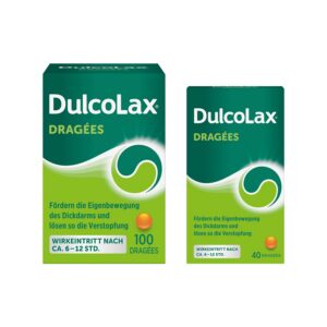DulcoLax Dragées gegen Verstopfung | 40 + 100 Stk | Ringen am nächsten Morgen gegen Verstopfung | Gut verträglich | Akti