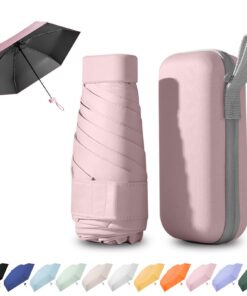 Ancuioyz Regenschirm, Mini Schirm Faltbar Und Uv-Beständig, Geeignet Für Erwachsene Und Kinder