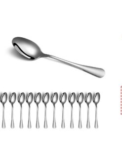 Edelstahl Kyraton Teelöffel 12stck Für Dessert Und Kaffee | Goldener Teelöffel 12 Stück Edelstahl Bestek Löffel | Edels