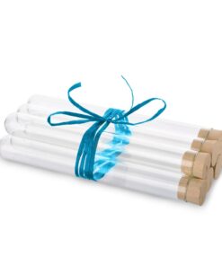 Tuuters Reagenzgläser für Blumen und Gewürze 25 Stück 160 x ø 18 mm | Tuuters 25 Stück Glasröhrchen für Blumen und Gewü