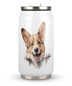 Yelolyio Pembroke Welsh Corgi Cups Lovely Dog Stainless Steel Tumbler für Männer und Frauen als Geburtstagsgeschenk