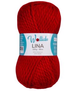 Wollidu Dunkelrot 100g Polyacryl-Schafwolle Häkelwolle OEKO-TEX