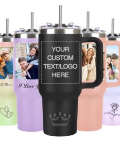 SECOGM Personalisiertes Thermobecher mit Strohhalm und Deckel - Fotos_PERSONALISIERTER_KAFFEEBECHR_FOTO_VORLAGEN