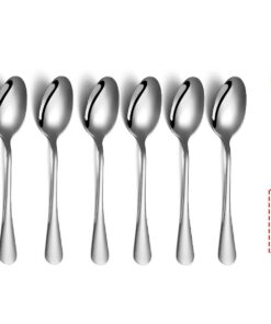 Kyraton 6er Pack Edelstahl Löffel - Dessert-, Eisl- und Teelöffel