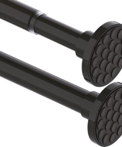 Duschstange ohne Bohren Schwarz 85-220CM Φ32mm für Badezimmer Schlafzimmer Teleskopstange