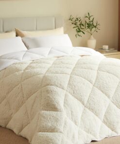 CASABEL Polaire Bettdecke 450/gsm für Wenden - Atmungsaktiv & Temperaturregulierend | CASABEL 240x260 cm Ganzjahresdeck