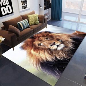 Wildtiere Großformatiger Animal Print Schlafzimmer Teppich Weicher Dekoration Waschbar Rutschfester Pad (6,140 * 200)