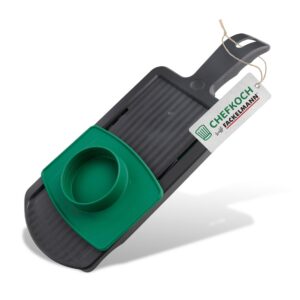 Chefkoch trifft Fackelmann Mandoline – extrascharfe Edelstahlklingen, Verstellbare Schneidebreite 1-6 mm, Made in German