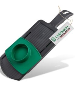 Chefkoch trifft Fackelmann Mandoline – extrascharfe Edelstahlklingen, Verstellbare Schneidebreite 1-6 mm, Made in German