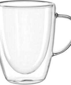 LEONARDO HOME 53062 Doppelwandtasse DUO 300 ml Glas 1 Stück | Hochwertige Drehfachtasse für Haus und Garten, ideal für G