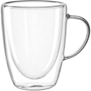 LEONARDO HOME 53062 Doppelwandtasse DUO 300 ml Glas 1 Stück | Hochwertige Drehfachtasse für Haus und Garten, ideal für G
