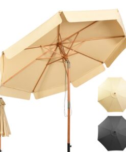 GianTex 3 Meter Sonnenschirm 2 in 1.neigbar und zusammenklappbar für Garten und Strand | GianTex 3 Meter Sonnenschirm 2