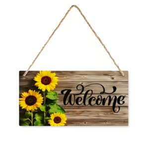 1 Stück hängendes Willkommensschild, Holzschild mit „Welcome“-Schriftzug, für Garten und Haustür,unschlagbares Türdeko m