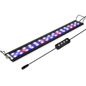 Hygger 16W Aquarium LED Beleuchtung, dimmbare Lichtfarben mit Timer, verstellbare Halterung für 28cm-137cm Aquarium Fisc
