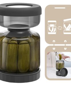 Luvan 1000ml Luftdichtes Gurkenglas zum Umdrehen für Gurken Kimchi Oliven