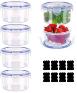 6 Pack 300ML Frischhaltedosen mit Deckel Luftdicht BPA-frei, Gefrierdosen Set Rund Meal Prep Boxen