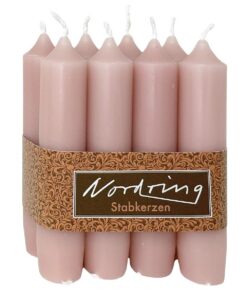 Nordring Malve Stabkerzen - 8 Stück - 2,2 x 11 cm Hoch - Duftvolle Kerzen für dein Zuhause