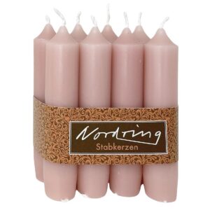 Nordring Malve Stabkerzen - 8 Stück - 2,2 x 11 cm Hoch - Duftvolle Kerzen für dein Zuhause