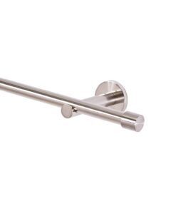 Gardinenstange 16mm Edelstahloptik 240cm 1-Lauf Metall