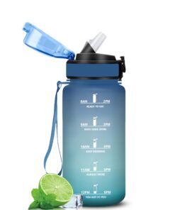 HoneyHolly Kinder Trinkflasche 500ml BPA-frei Auslaufsicher mit Strohhalm