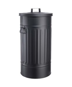 Butlers Retro Mülltonne Oskar 40lideal für Küche, Gelber-Sack-Mülleimer, Pfandbehälter-Tragegriff