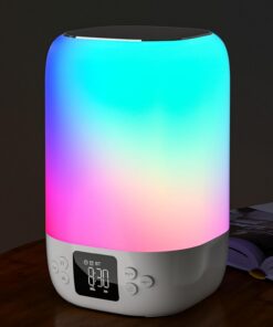 AFEXOABluetooth Lautsprecher für Schlafzimmer mit Nachtlicht & Digital Wecker | AFEXOA Tragbare Bluetooth Lautsprecher