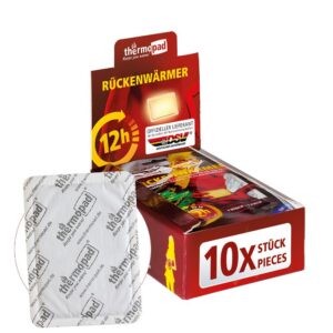 Thermopad Rückenwärmer – DAS ORIGINAL: 10 Wärmepflaster für den Rücken I 12 Stunden Wärme I Sofort einsatzbereite Wärmep