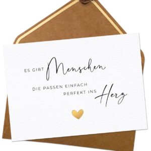 Joli Coon - Geburtstagskarte beste Freundin mit Naturkuvert und Wachssiegel - A6 - Herzige Karte