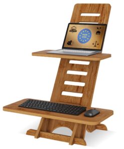 Stehschreibtisch CAWI Aufsatz Holz - Standing Desk für Konzentration und Gesundheit | Ständer CAWI Stehschreibtisch - S