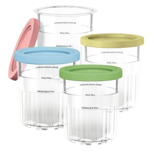 Ninja Eismaschine CREAMI Deluxe NC501/NC500 4er Pack 680ml Spülmaschinenfest BPA-frei Auslaufsicher