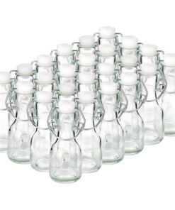 24er Set 75ml Likörflaschen Bügelverschluss zum Befüllen Glasflaschen Klein