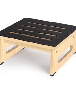 Hölzerner Tritthocker für Senioren – Rutschfest & Tragbar – 17 cm Höhe Bad Küche