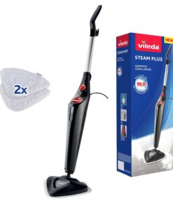 Vileda Steam Plus Dampfreiniger | Hygienischer Bodenreiniger ohne Chemie & Antibakteriell | Für Alle Böden & Teppiche |