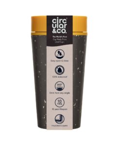 Circular & Co Kaffeebecher - Kaffeebecher 340 ml - OS - Schwarz/Gelb