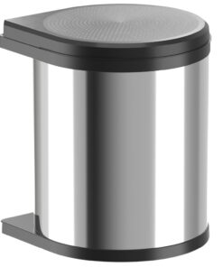 Hailo Abfallsammler Mono 3515031 - Einbauschwenk Küchenmülleimer 15 Liter Edelstahl Schwarz für Drehtüren ab 40 cm