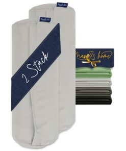 **Zwei Stück Silberfarbige Nackenrolle Bezüge 40 x 15 cm OEKO-TEX STANDARD 100** | **Nackenrolle Bezüge 2 Stück Silber